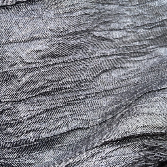 Black Shimmer Crinkle Circle Skirt - Picture 3 of 3